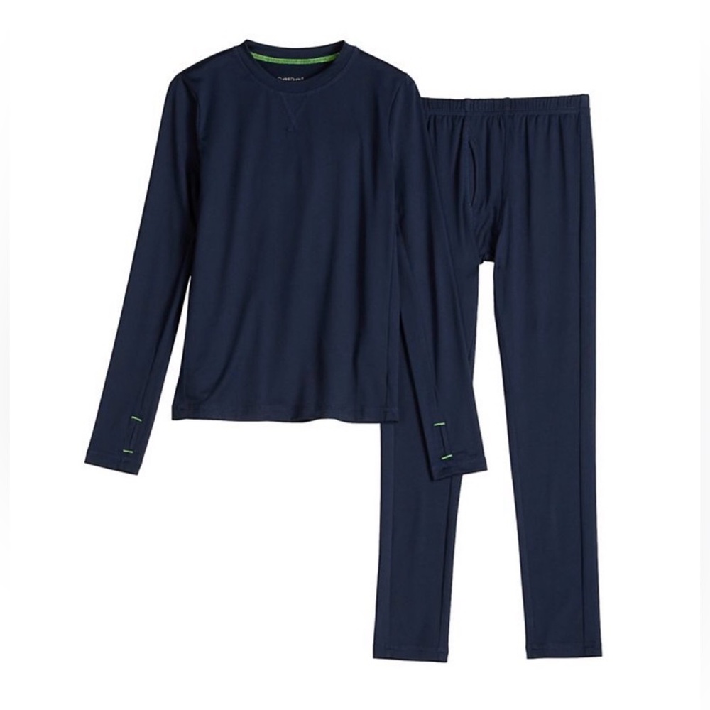 Cuddl Duds Kids Base-layers In Navy  Blue